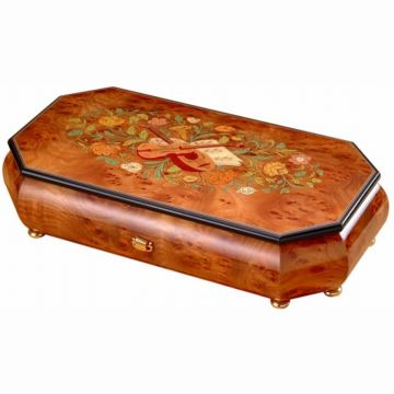 日本进口Sankyo72音木质首饰盒八音盒音乐盒创意生日结婚礼物送老婆女生