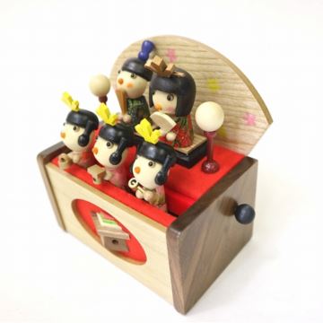日本进口Sankyo木质摇摆娃娃八音盒音乐盒创意生日圣诞节儿童节礼物