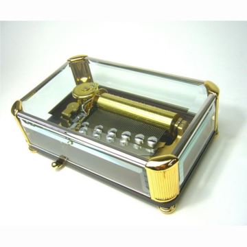 日本进口Sankyo50音玻璃八音盒音乐盒创意生日商务礼品送老公男生精品