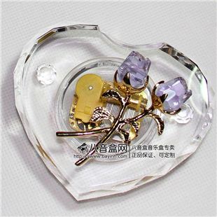 韵升正品18音紫色水晶玫瑰八音盒音乐盒 天空之城卡农YM3C38RB