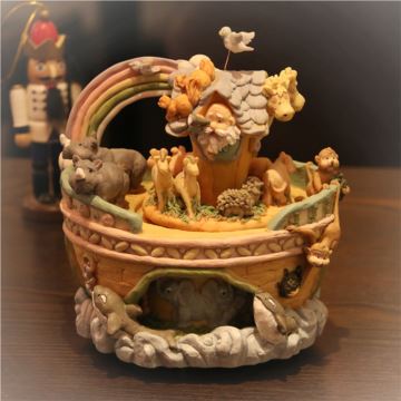 ILOVEST动物王国旋转八音盒音乐盒天空之城创意生日圣诞节礼物送男女生