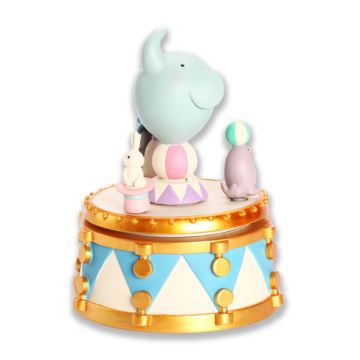 赞尔jarll旋转小象马戏团八音盒音乐盒创意生日礼物送男女生女友特别