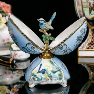 英国陶瓷彩蛋八音盒音乐盒创意生日情人节礼物送男女生母亲节家居摆件