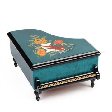 进口Sankyo木质八音盒音乐盒首饰盒七夕情人节创意礼物送老婆女生女友