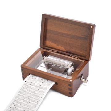 DIY刻字定制30音胡桃木手摇八音盒音乐盒创意生日圣诞节情人节礼物