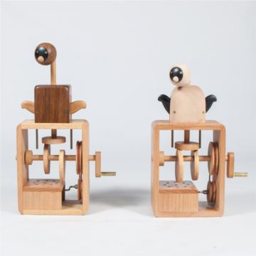 木质手摇情侣八音盒音乐盒天空之城创意情人节圣诞节礼物送女生女友