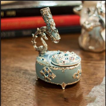 日本进口施华洛世奇水晶万花筒八音盒音乐盒创意生日情人节圣诞节礼物