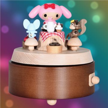 台湾Jeancard枫木旋转花篮八音盒音乐盒卡农创意生日礼物送男女生限量