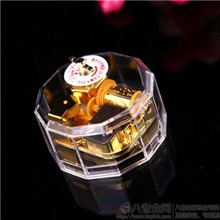 多边18音亚克力水晶八音盒音乐盒 生日礼物 送女友 天空之城