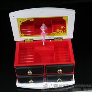进口Sankyo亚克力八音盒音乐盒 跳舞芭蕾女首饰盒 送女友