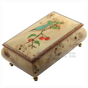 雷曼士木质30音八音盒音乐首饰盒Y30MS2-B创意送女生闺蜜精品礼物摆件