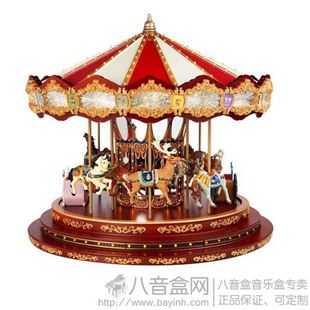 进口Mr.Christmas高档旋转木马音乐盒40首曲目高档创意圣诞生日礼物精