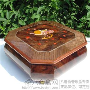 日本进口丘比特之箭18音原木首饰盒八音盒音乐盒 情侣情人节创意礼品