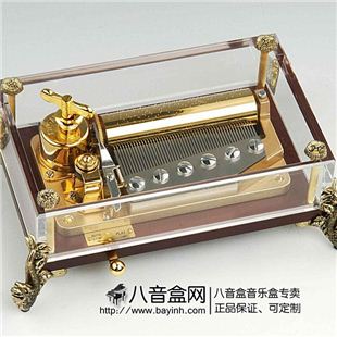 雷曼士50音水晶音乐盒八音盒Y50LC1A高档创意商务送女领导礼物精品收藏