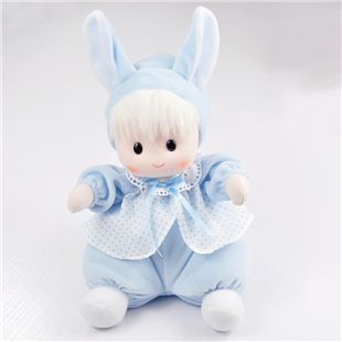 日本Sankyo18音布艺摇头兔娃娃音乐盒八音盒 结婚创意礼物婚庆礼品送女生