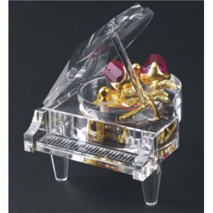 韵升正品水晶玫瑰钢琴八音盒音乐盒创意送女生日情人节特别礼物精品YM3C3GA