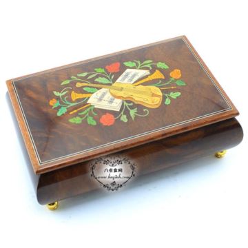 雷曼士木质30音八音盒音乐首饰盒Y30MS3-A2创意送女生日闺蜜婚庆礼物