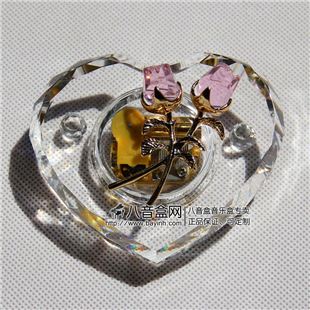 韵升正品18音粉色水晶玫瑰八音盒音乐盒 天空之城卡农YM3C38RA