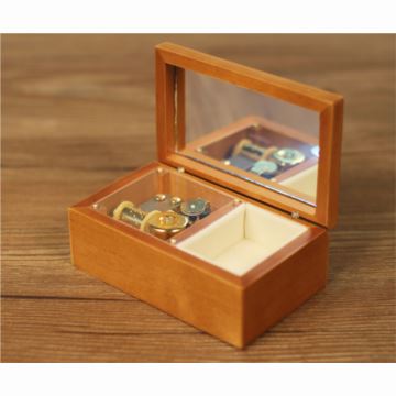 日本Sankyo木质八音盒音乐盒首饰盒生日礼物创意礼品送女生特别实用可刻字