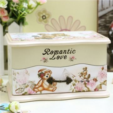 韵升复古木质首饰盒八音盒音乐盒天空之城送女生日特别礼物创意礼品