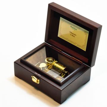 23音Sankyo胡桃木质音乐盒八音盒送女生日创意特别礼物商务礼品