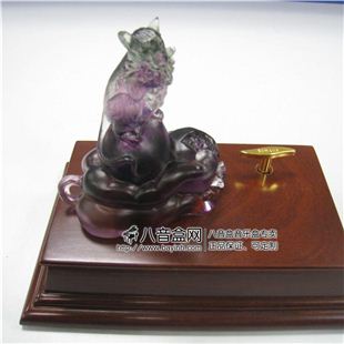 雷曼士30音琉璃生肖鼠音乐盒八音盒Y30W1A高端档创意送男商务礼物精品