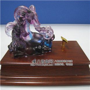 雷曼士30音琉璃生肖羊音乐盒八音盒Y30W1H高端档创意送男商务礼物精品